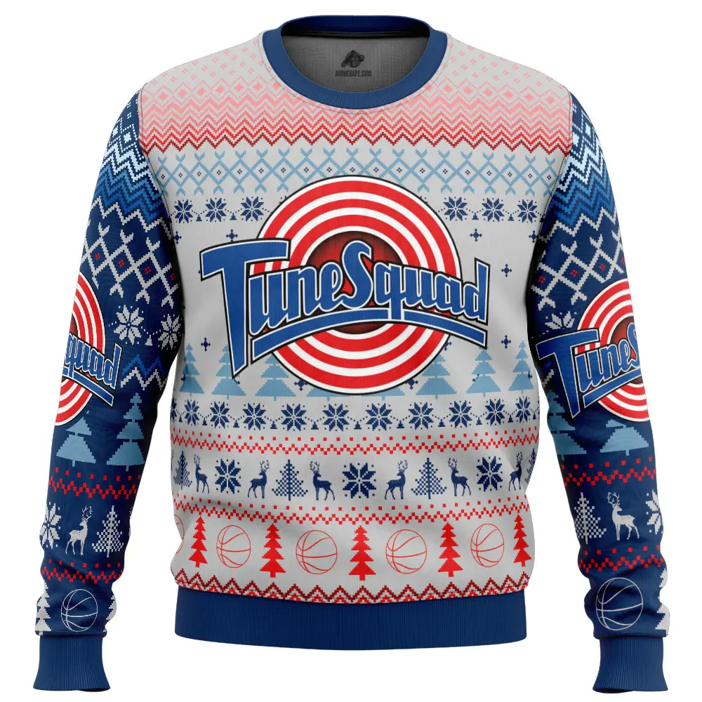 Tunesquad space jam ugly christmas sweater